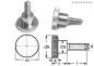 Preview: 1 pcs DIN 464 M3x20 1.4305 / A1 Knurled thumb screw (high type) stainlless steel