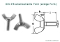 Preview: 4 pcs DIN 316 M3x25 A2 Wing screws, American type (edged wings), stainless steel