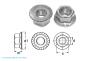 Preview: 25 pcs DIN 6923 M4 A2 Hexagon flange nuts with serration, Stainless steel