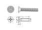 Preview: 100 pcs DIN 965 M1,6x3 A2 Countersunk head screws cross stainless steel
