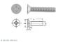 Preview: 10 pcs DIN 965 M3x55 A2 Countersunk head screws cross, stainless steel