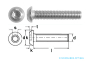 Preview: 500 pcs ISO 7380 M4x35 A2 Hexagon socket button head screws ISO 7380-1 steinless steel