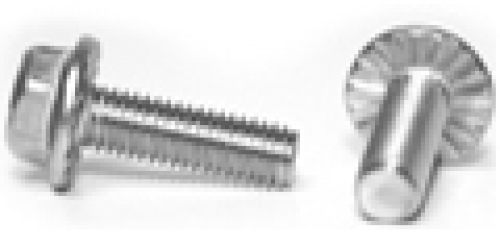 25 Hexagon head screws DIN 6921 M5x16 flange & serration A2