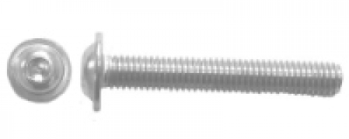 ISO 7380-2 M6x35 A2 Linsenschrauben Flansch Innensechskant Edelstahl