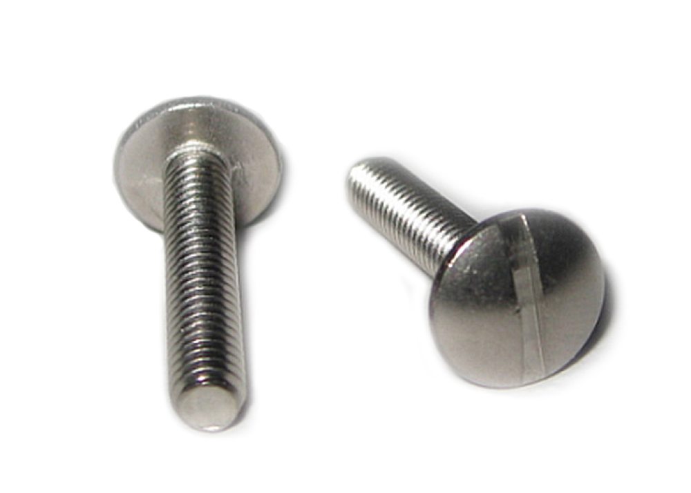 25 pcs M3x6 A2 Slotted screws mushroom head NF E 27-128 , stainless steel