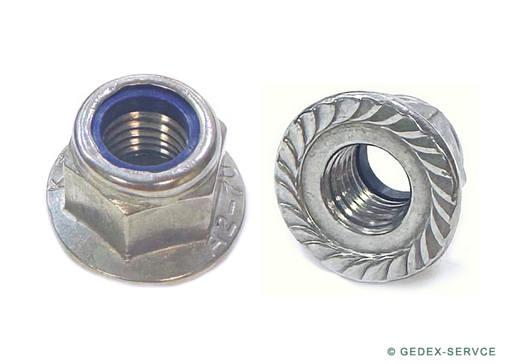 500 pcs DIN 6926 M6 A2 WITH serration hexagon flange nuts self-locking