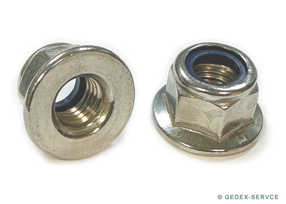 100 pcs DIN 6926 M10 A2 WOTHOUT serration hexagon flange nuts self-locking