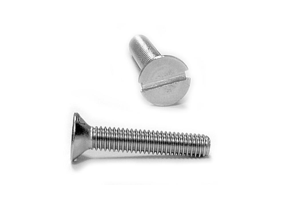 100 pcs DIN 963 M2x6 A2 slotted countersunk head ISO 2009 screws stainless steel