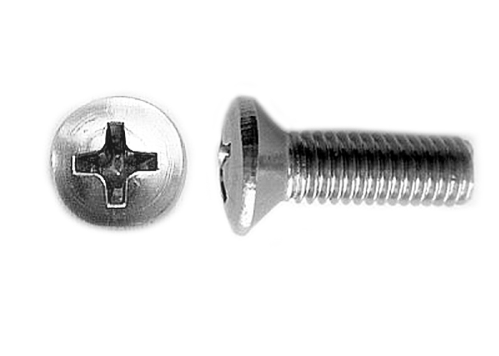 50 pcs DIN 966 M4x10 A2 Raised countersunk head screws  H,  stainless steel