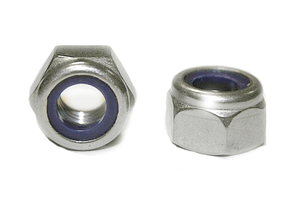 100 pcs DIN 982 M6 A2 Hexagon nuts, non-metalic insert, stainless steel - Kopie