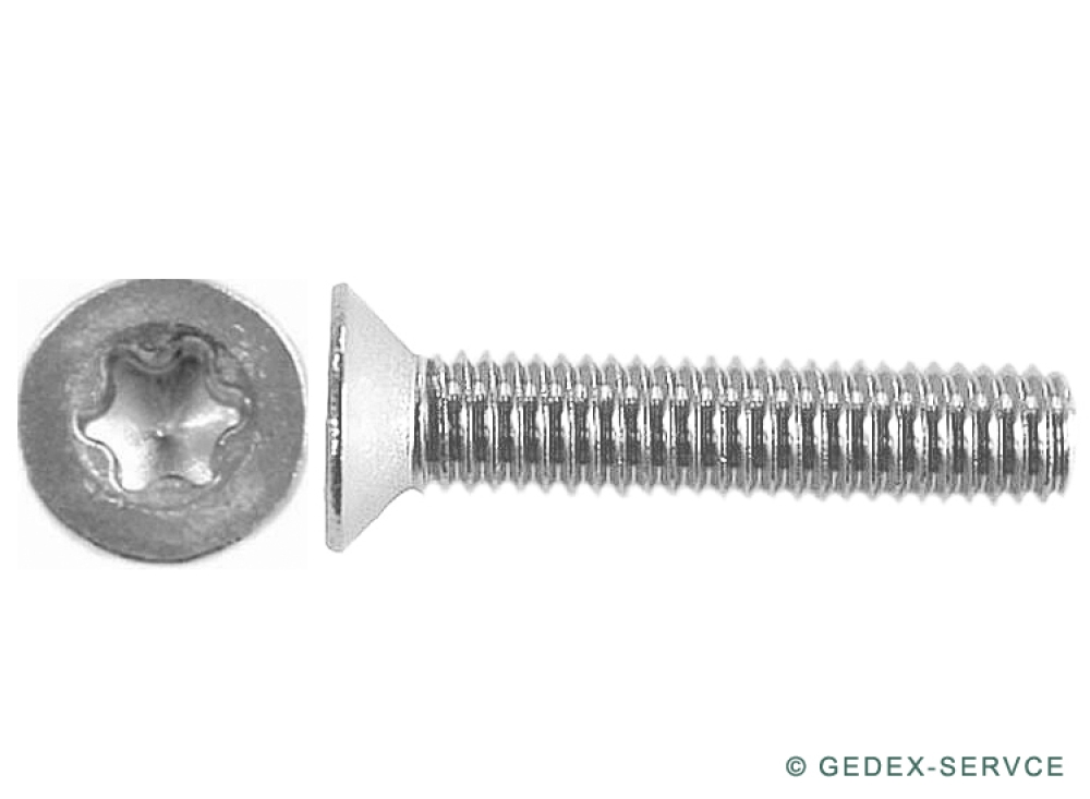 50x Senkschrauben M3 X 4 Mm Edelstahl A2 - TX Innensechskant - DIN 965 / ISO 14581