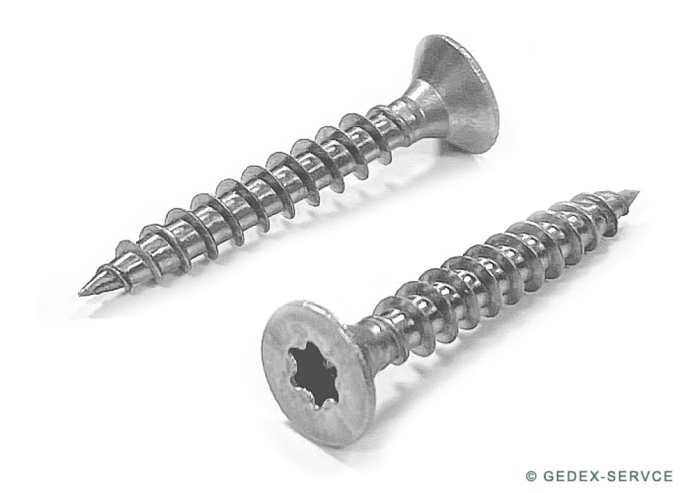 1000 Stk 9047 3x10 A2 Spanplattenschrauben Seko-Holzbauschrauben mit verstärktem Kopf , TX