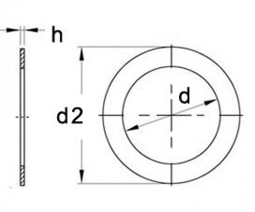 Paßscheiben DIN 988 A2 6x12x0,2
