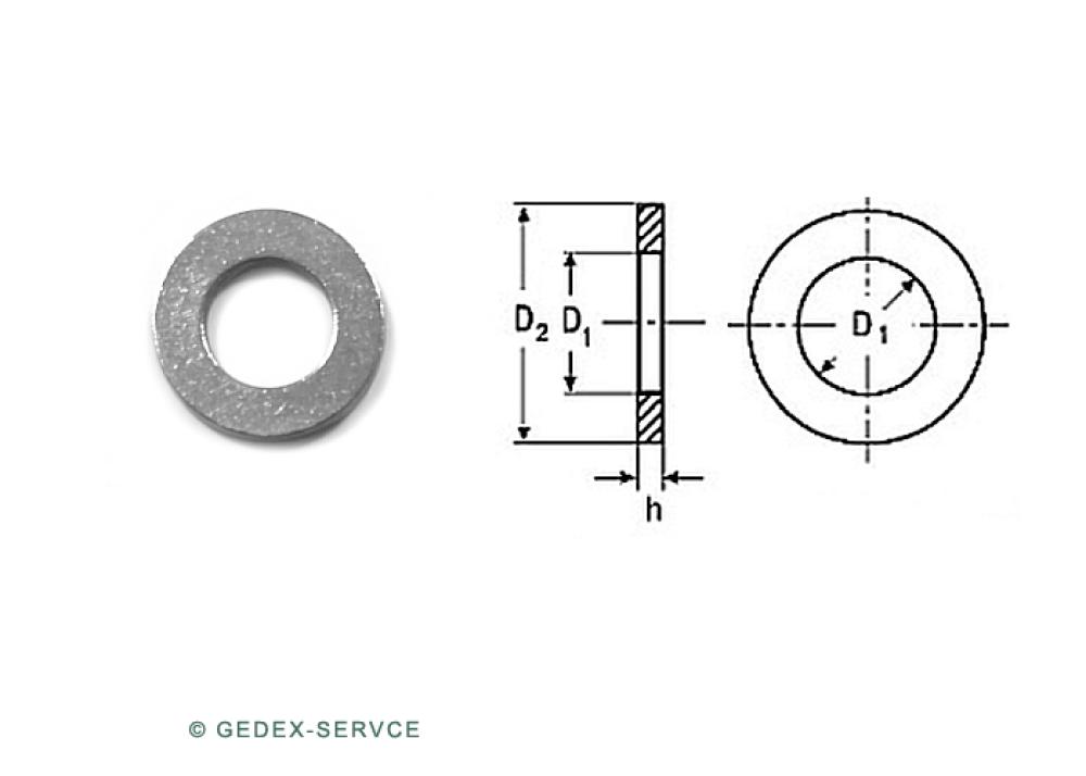 50 pcs DIN 125 1,7 for M1,6 A2 type A Washers stainless steel