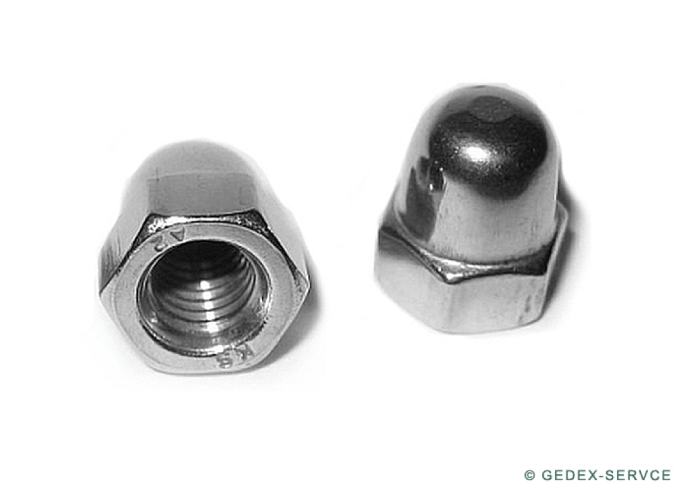 25 pcs DIN 1587 A2 M3 Hexagon domed cap nuts, high type steinless steel