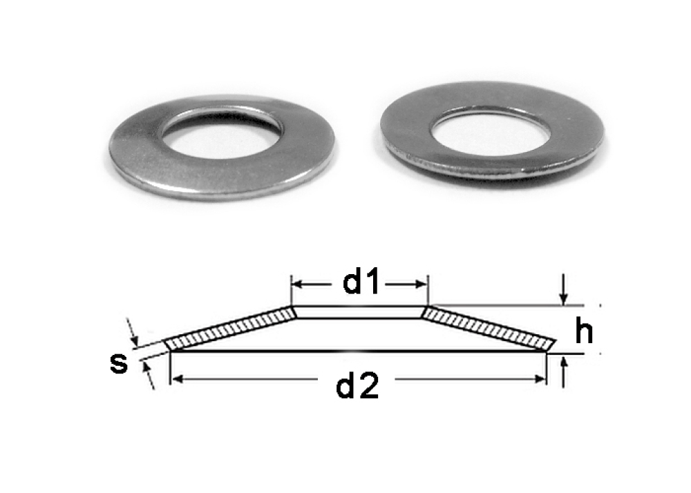 DIN 2093 12,5X6,2X0,7  disc springs stainless steel  1.4310