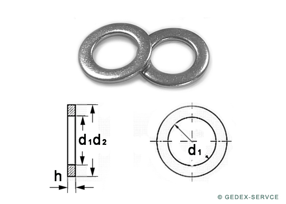 50 Stk DIN 433 13,0 für M12 A2 Scheiben für Zylinderschrauben , Edelstahl