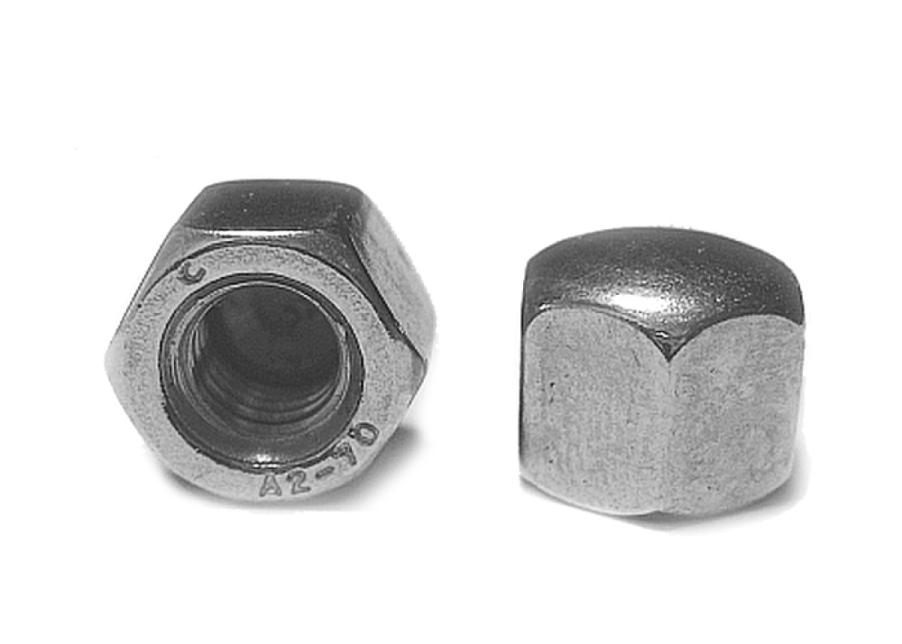 10 pcs DIN 917 M3 A2 Hexagon cap nuts,  stainless steel