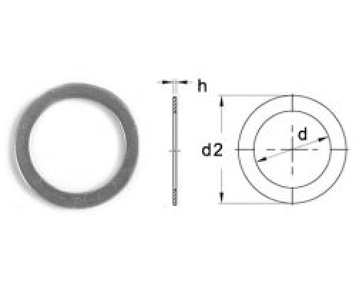 Shim rings DIN 988 A2 6x12x0,3