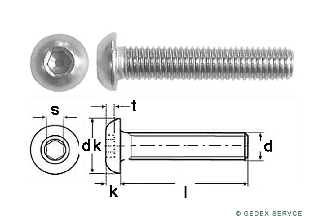 25 Stk ISO 7380 M4x4 A2 Linsenschrauben m. Innensechskant ISO 7380-1 Edelstahl