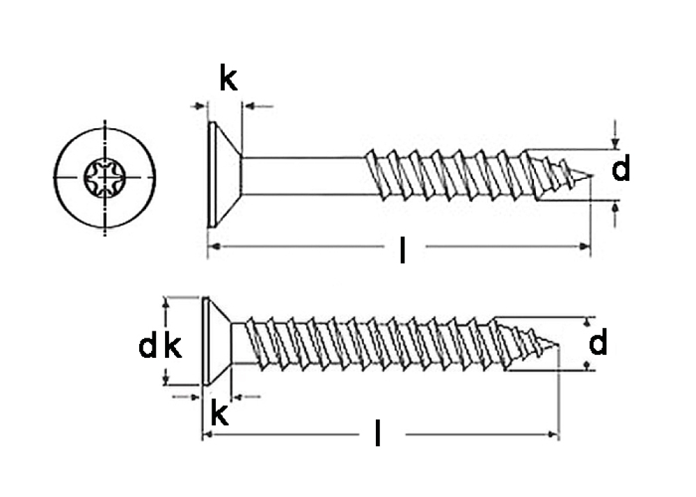 50 Stk 9047 3x10 A2 Spanplattenschrauben Seko-Holzbauschrauben mit verstärktem Kopf , TX